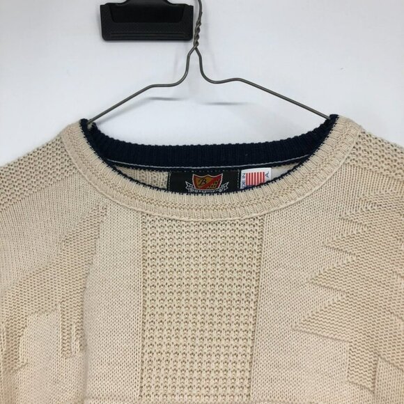 Vintage Brimwick Creme Yellowstone crew oversized sweater moose bear trees - Picture 11 of 15